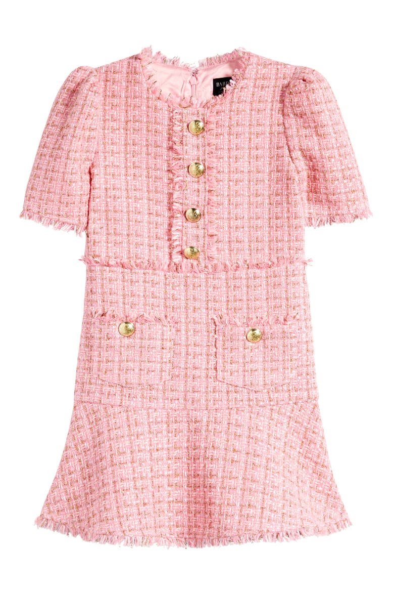 Kids' Ruby Metallic Bouclé Party Dress, Main, color, BUBBLEGUM