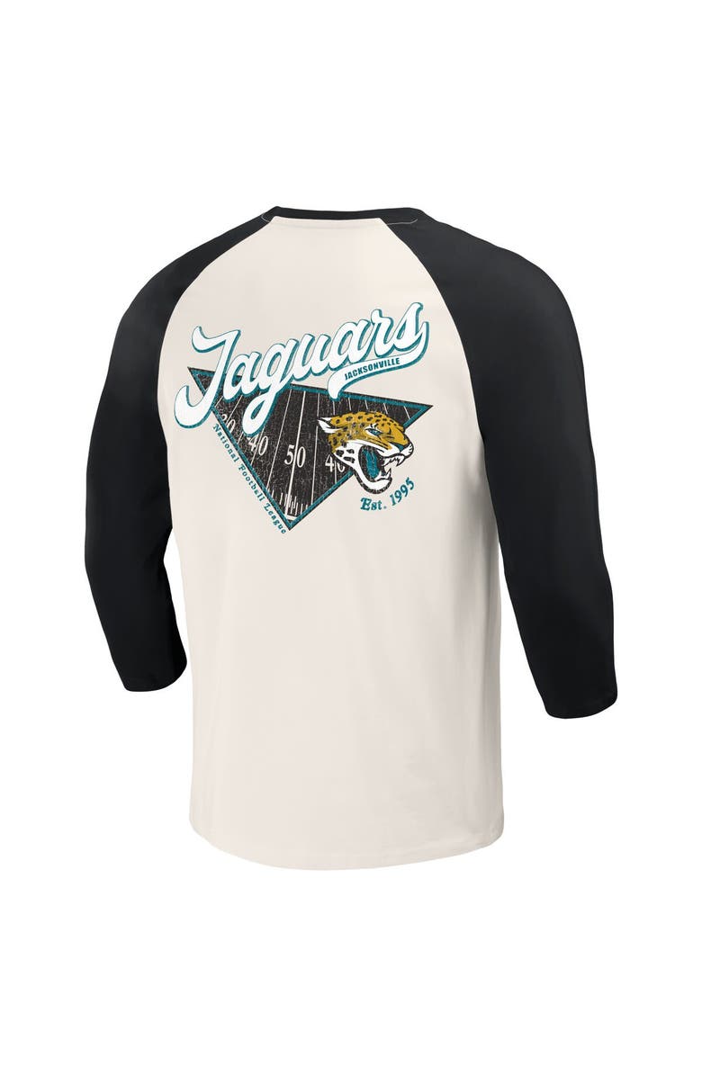 Darius Rucker Collection by Fanatics Men's Darius Rucker Collection by Fanatics Black/White Jacksonville Jaguars Raglan 3/4 Sleeve T-Shirt, Alternate, color, 