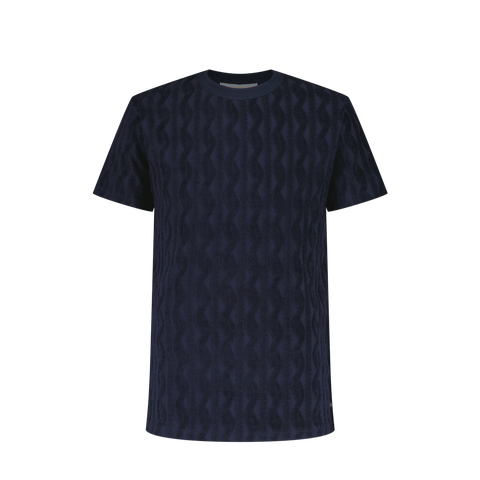Navy Fancy Terrycloth T-Shirt