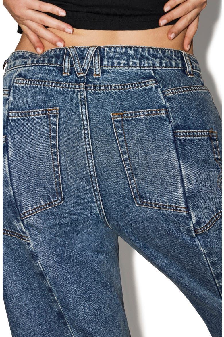 The Seamed Sydnee High Waist Straight Leg Jeans, Alternate, color, IMPERIAL BLUE