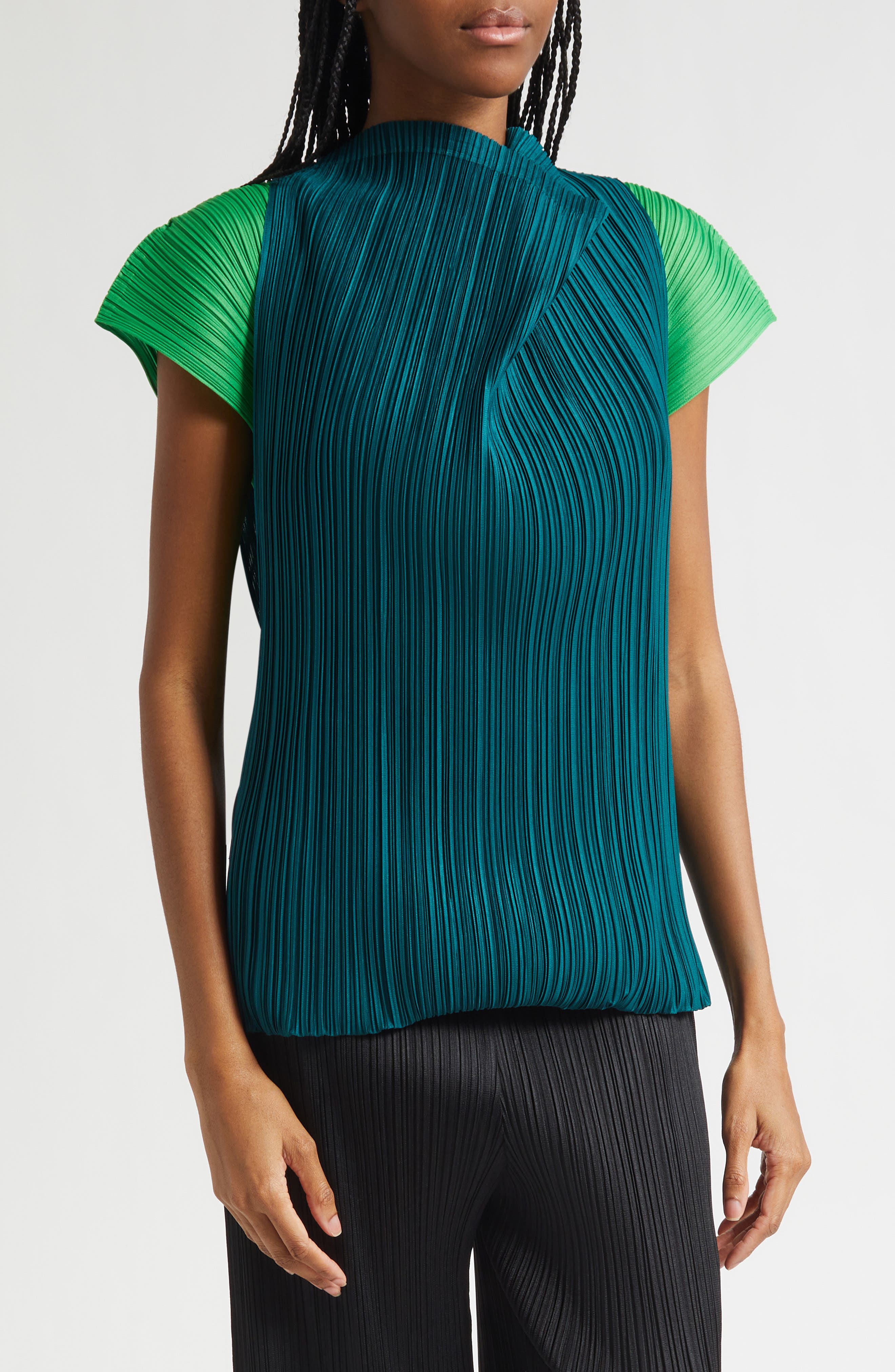 Swing Colorblock Pleated Convertible Midi Dress (Women) | Nordstrom
