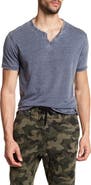 Lucky Brand Button Notch Neck T-Shirt
