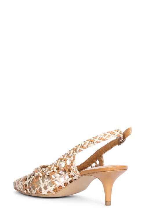 Saint G Abril Woven Slingback Pump In Multi Tan