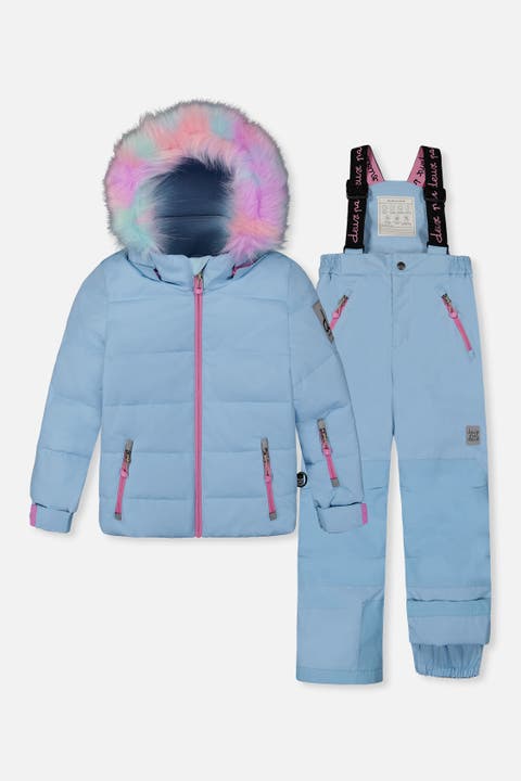 Play Faux Fur Jacket & Pants Two Piece Snowsuit