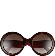 Gucci 53mm Round Sunglasses