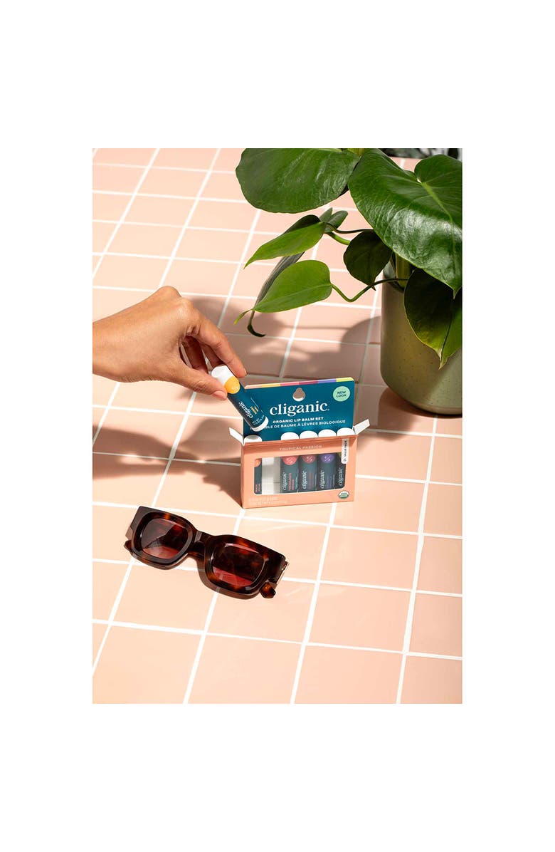 Cliganic Organic Lip Balm Set - Tropical Passion, Alternate, color, 