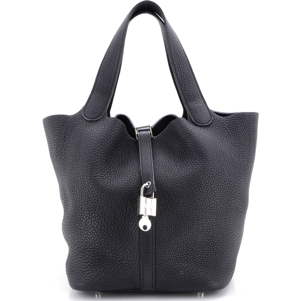 Pre-owned Hermes Hermes Picotin Lock Bag Clemence Mm In Black