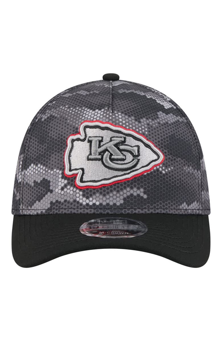 New Era Men's New Era  Black Kansas City Chiefs Camo A-Frame 39THIRTY Flex Hat, Alternate, color, Black