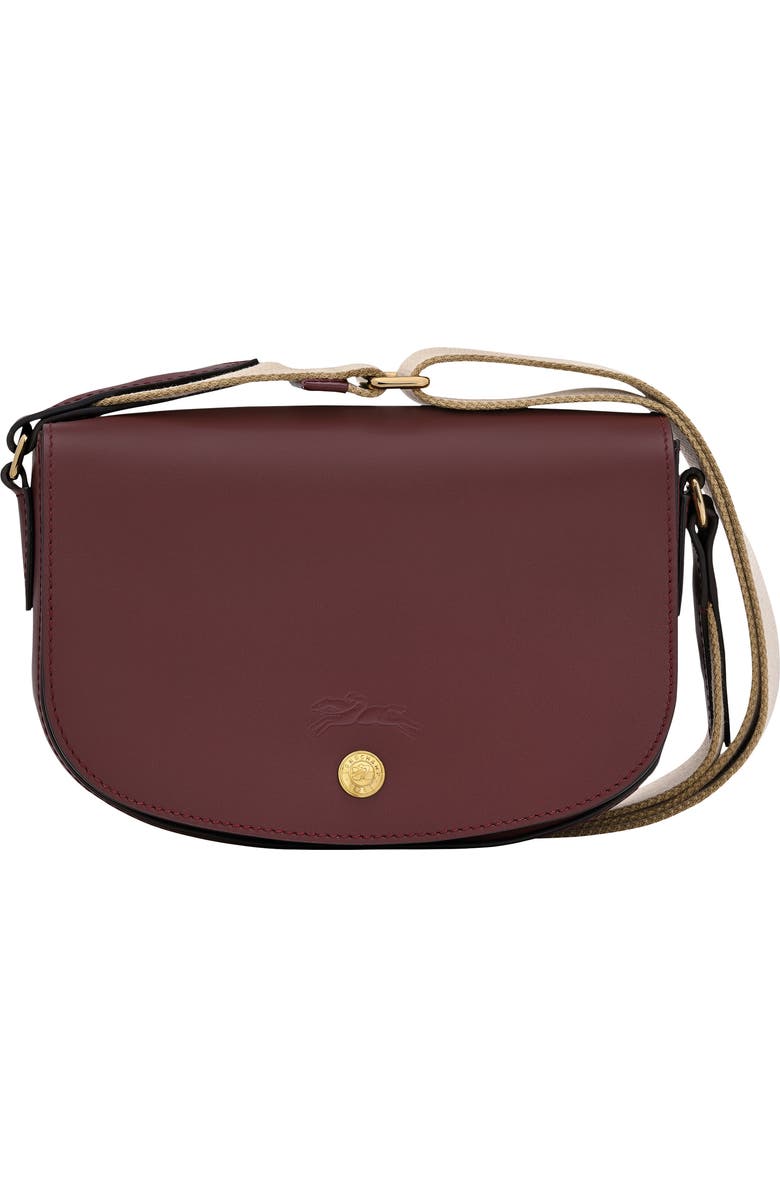 Longchamp Small Empure Leather Crossbody Bag, Main, color, Burgundy