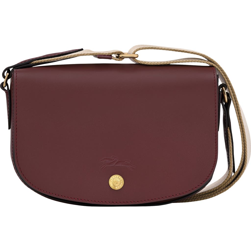 Longchamp Small Empure Leather Crossbody Bag In Burgundy