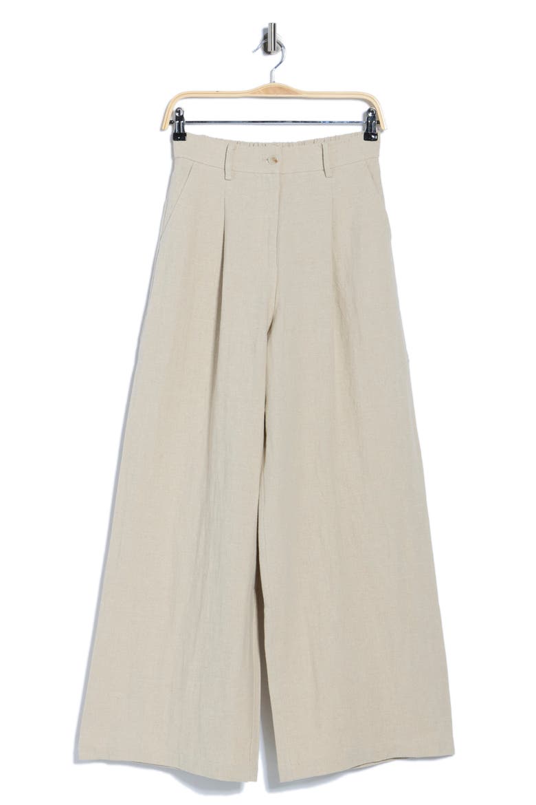 Philo Linen & Cotton Pants, Alternate, color, BEIGE
