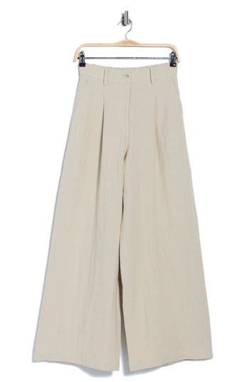 Frnch Philo Linen & Cotton Pants In Sand