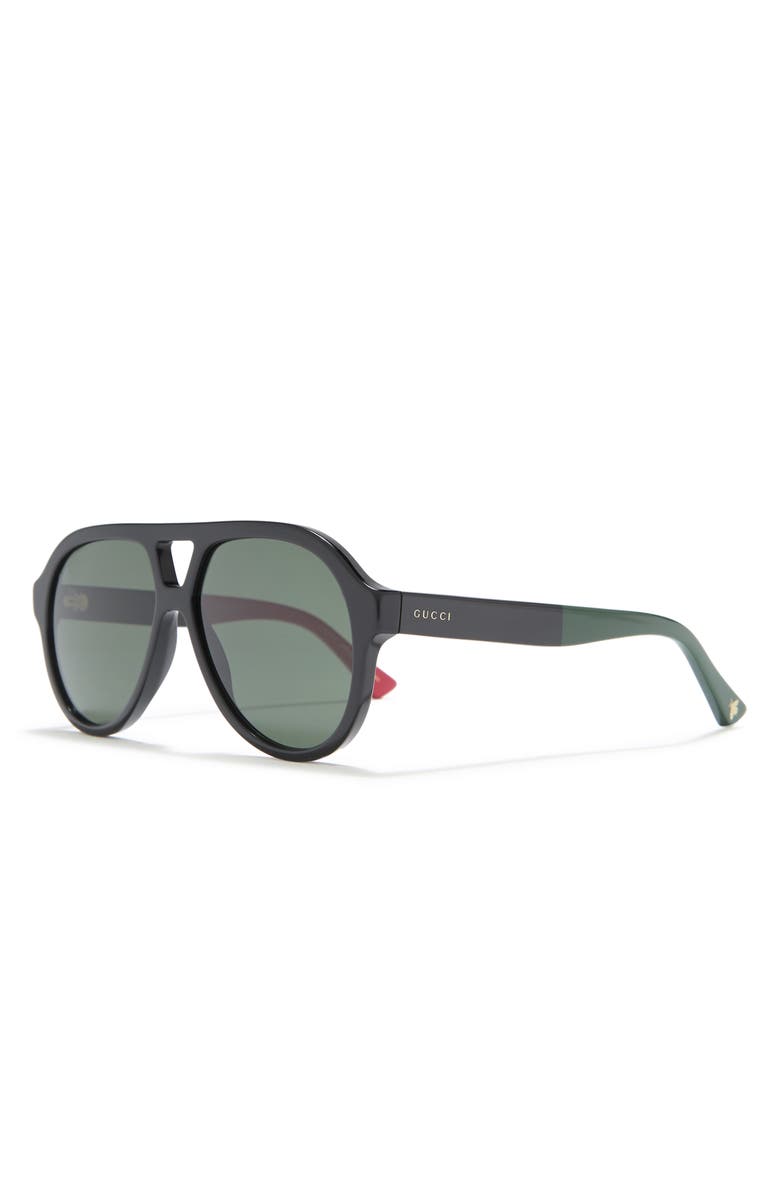 Gucci Core 56mm Aviator Sunglasses, Alternate, color,