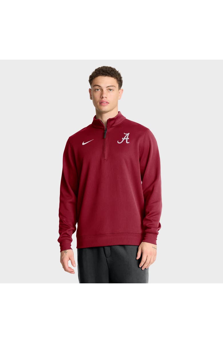 Nike Men's Nike Crimson Alabama Crimson Tide 2025 Coaches Premium Dri-FIT Half-Zip Pullover, Main, color, Crimson