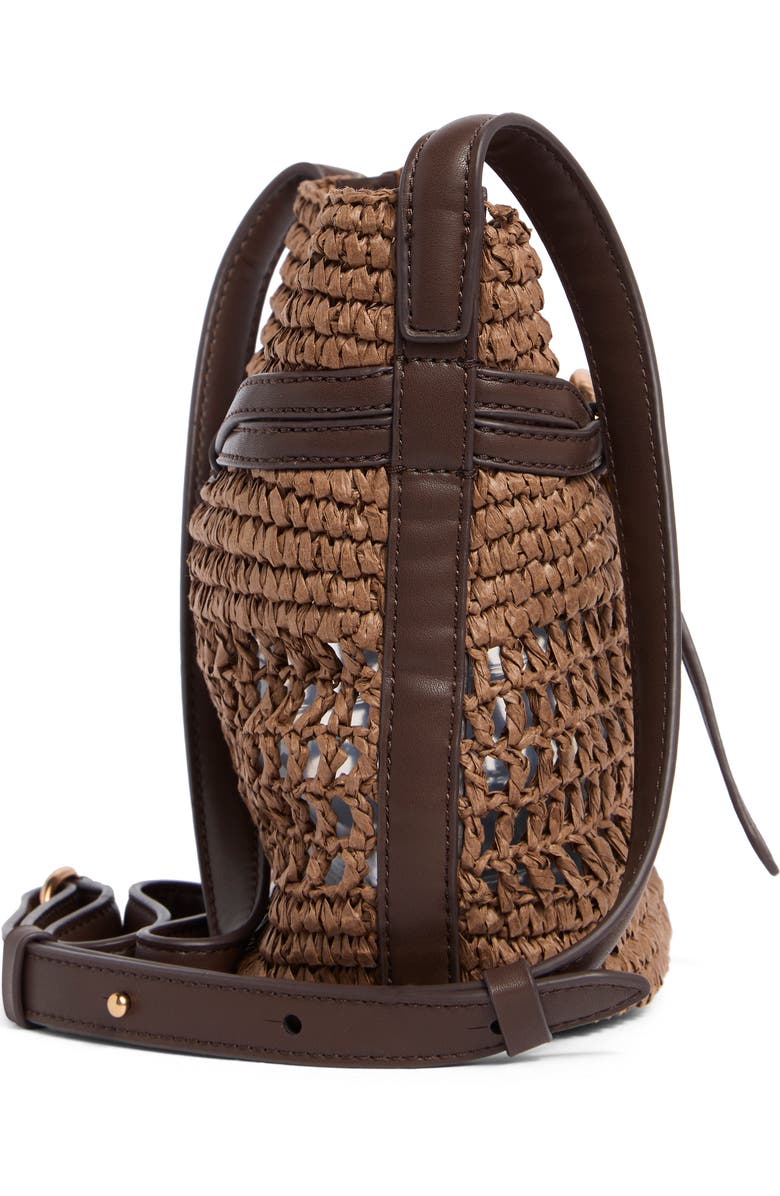 Sam Edelman Bexy Raffia Woven Crossbody Bag, Alternate, color, Brown