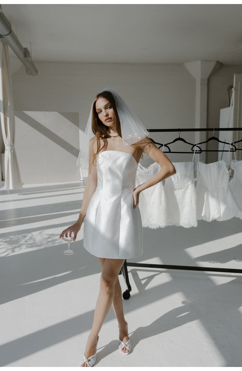 Untamed Petals Bianca Mini Dress, Alternate, color, Ivory