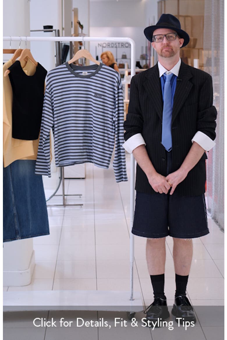 Stripe Long Sleeve Boxy Cotton Top video