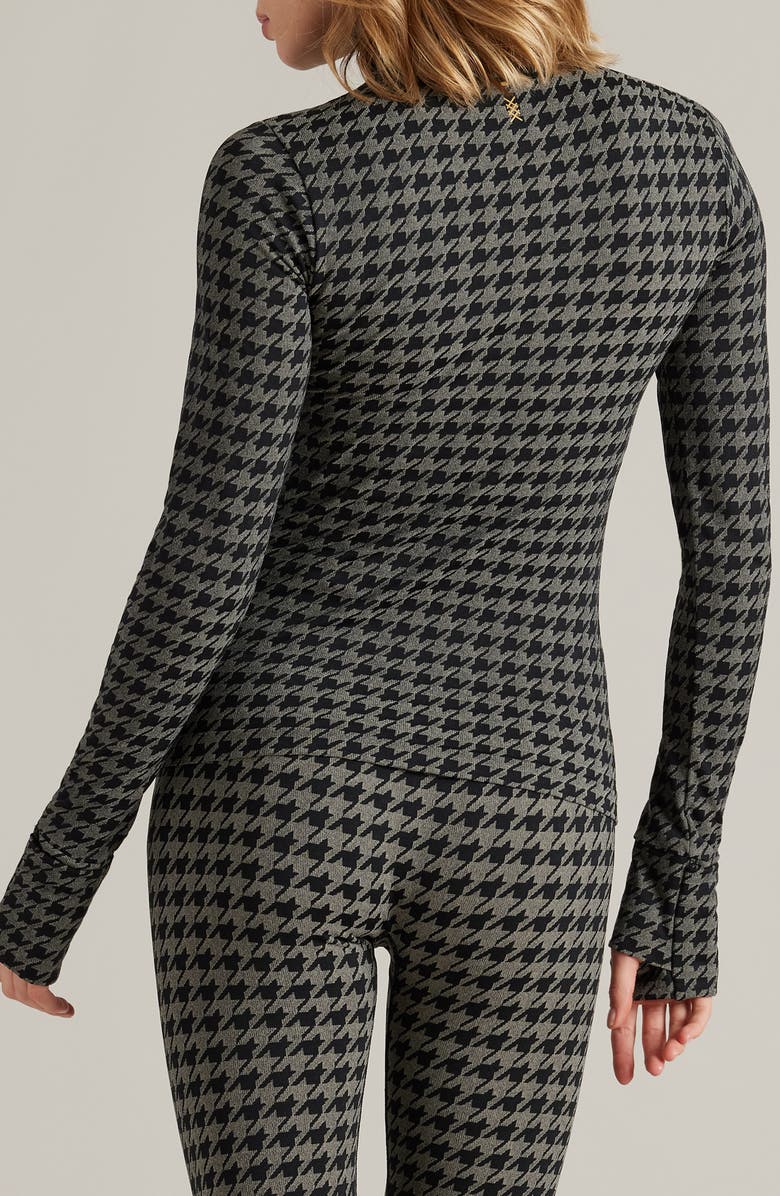 Rhone Houndstooth Seamless Base Layer Quarter Zip, Alternate, color,