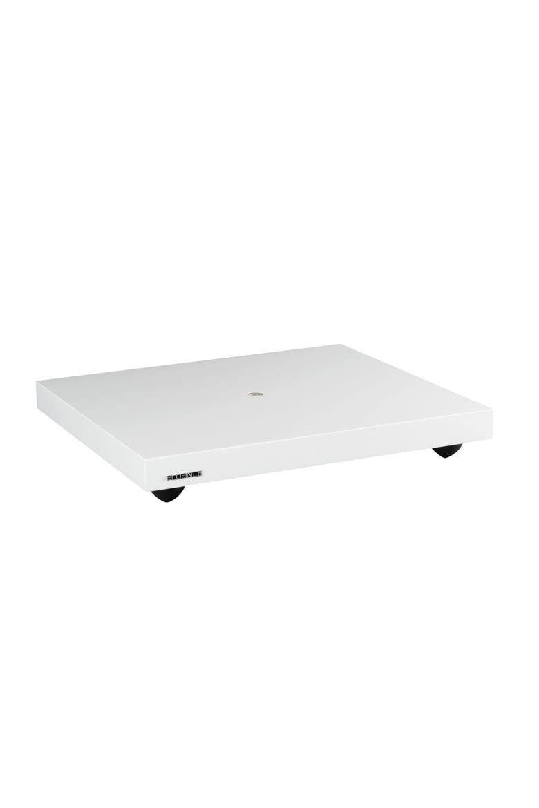 IB40 Turntable Isolation Base Anti-Vibration Wood Platform, Bubble Level, Main, color, Piano White
