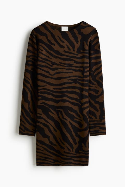 Jacquard-knit Dress