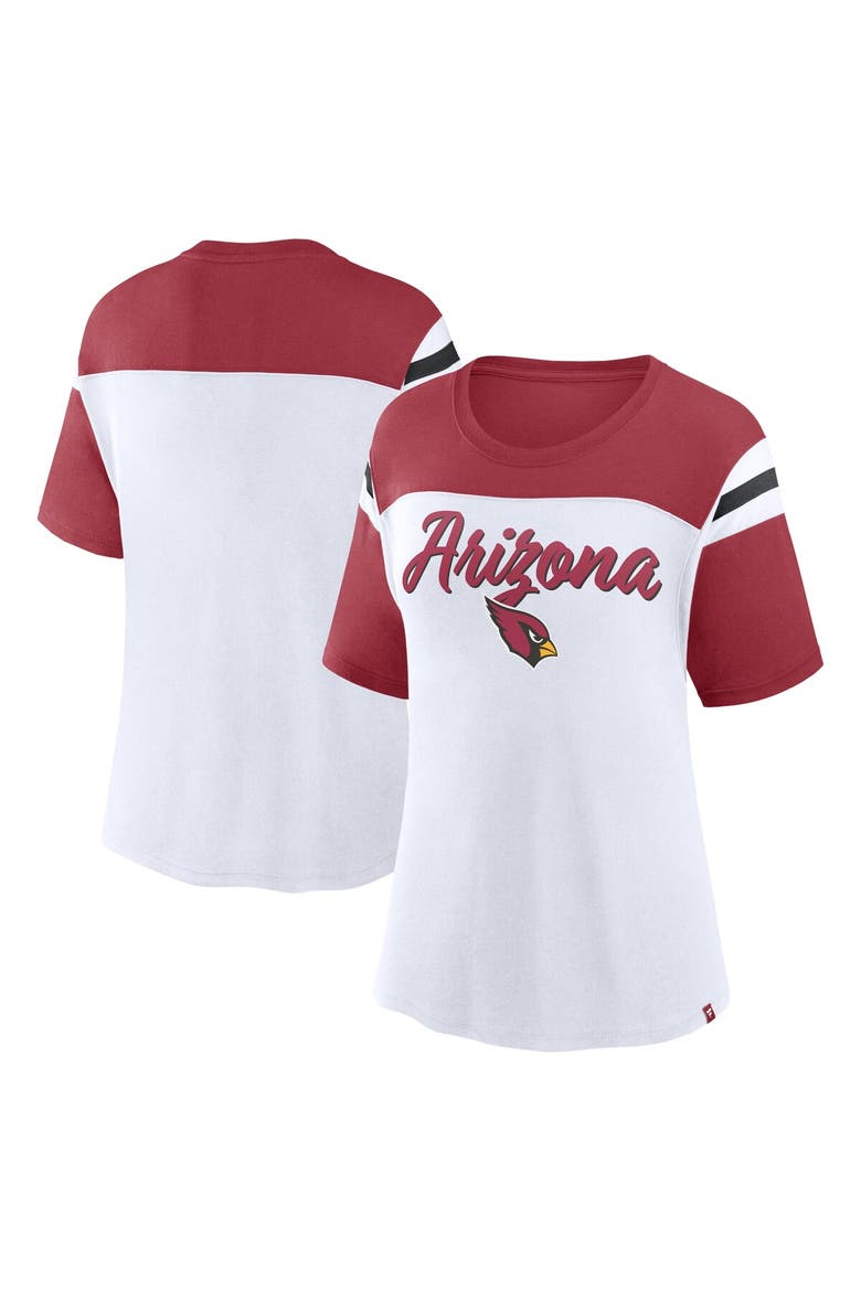 Women's Fanatics White/Cardinal Arizona Cardinals Cheer Chant Fashion Crop Top, Alternate, color, White