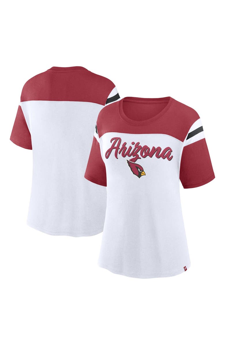 FANATICS Women's Fanatics White/Cardinal Arizona Cardinals Cheer Chant Fashion Crop Top, Alternate, color, White