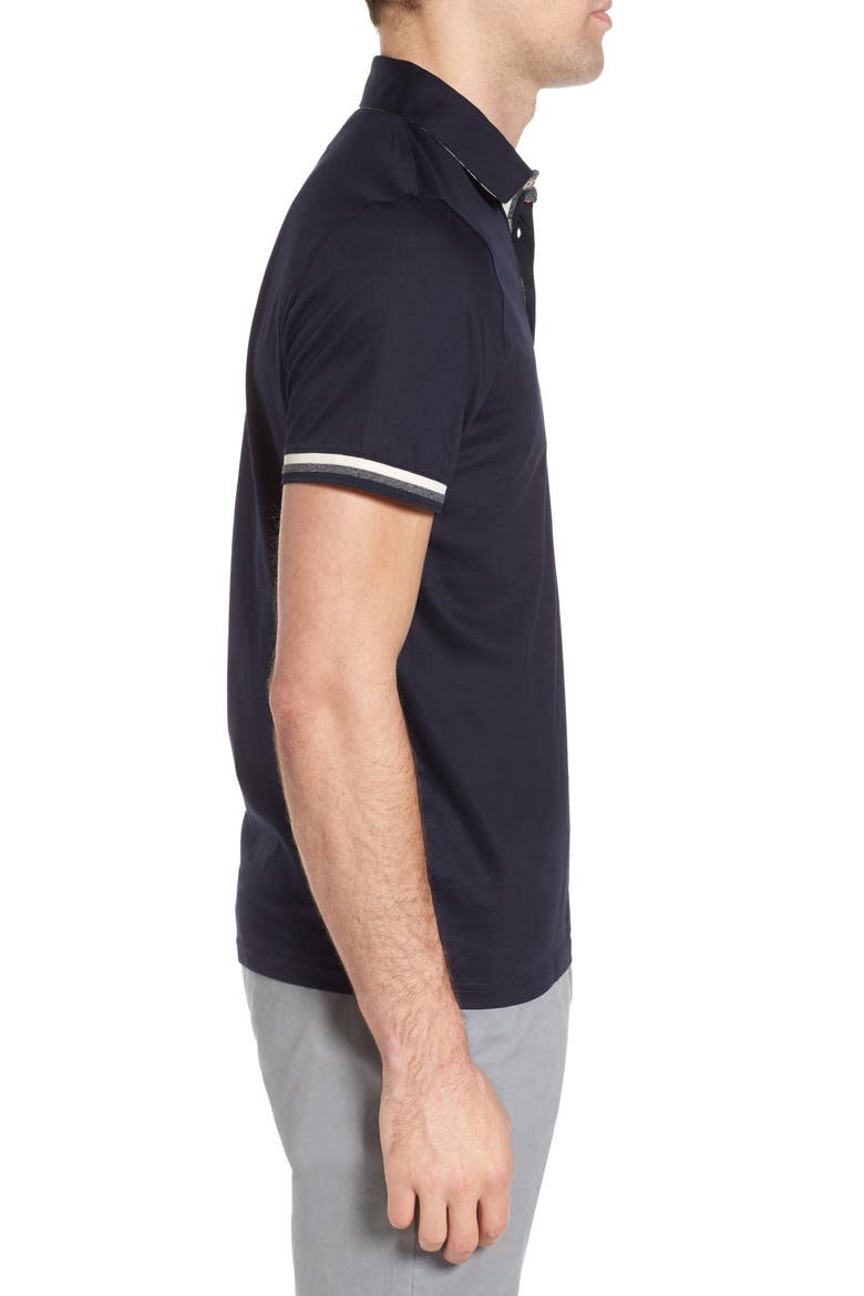 Puggle Trim Fit Polo, Alternate, color, NAVY