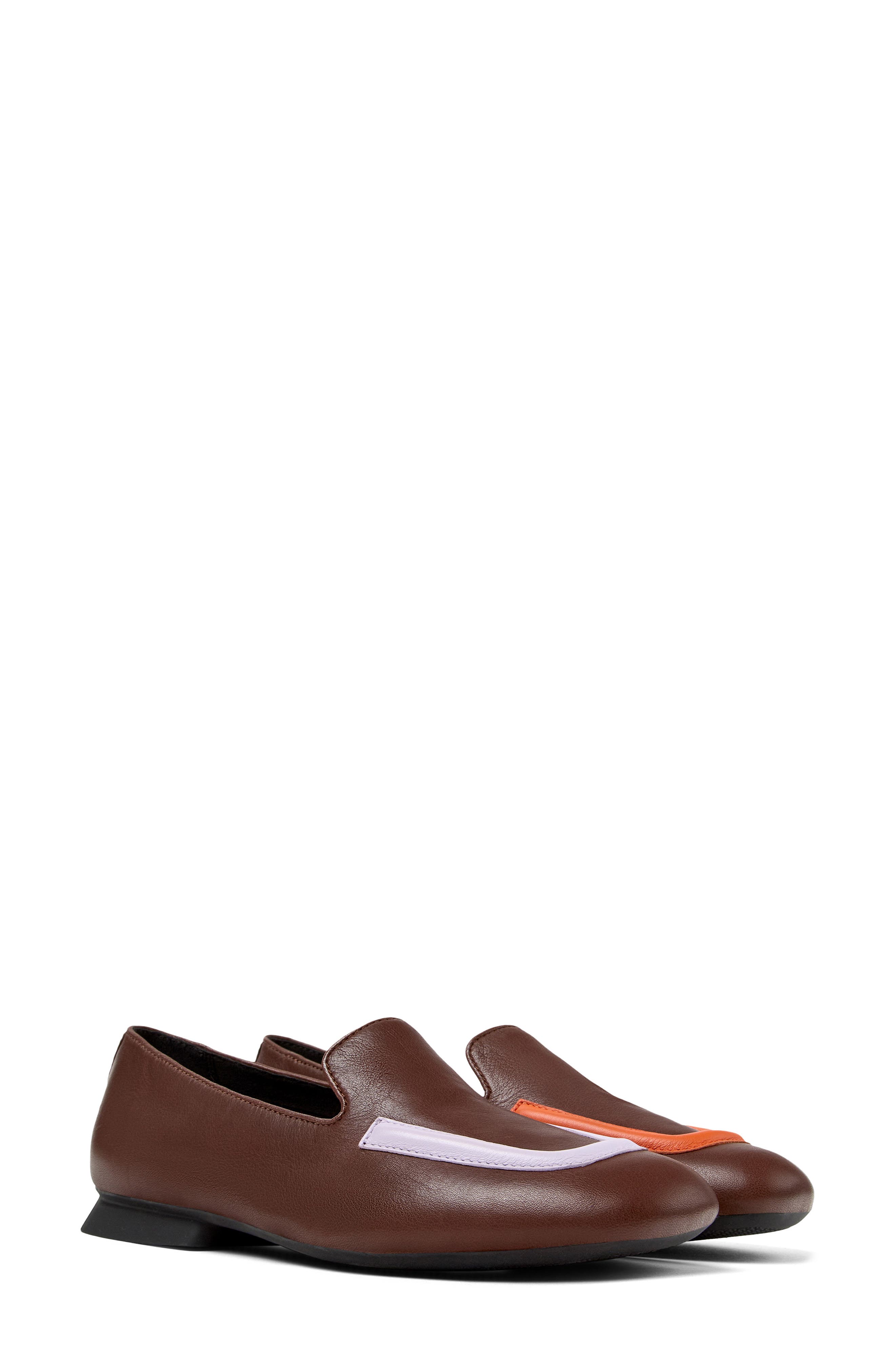 Casi Myra Mismatched Loafers, Alternate, color, MEDIUM BROWN