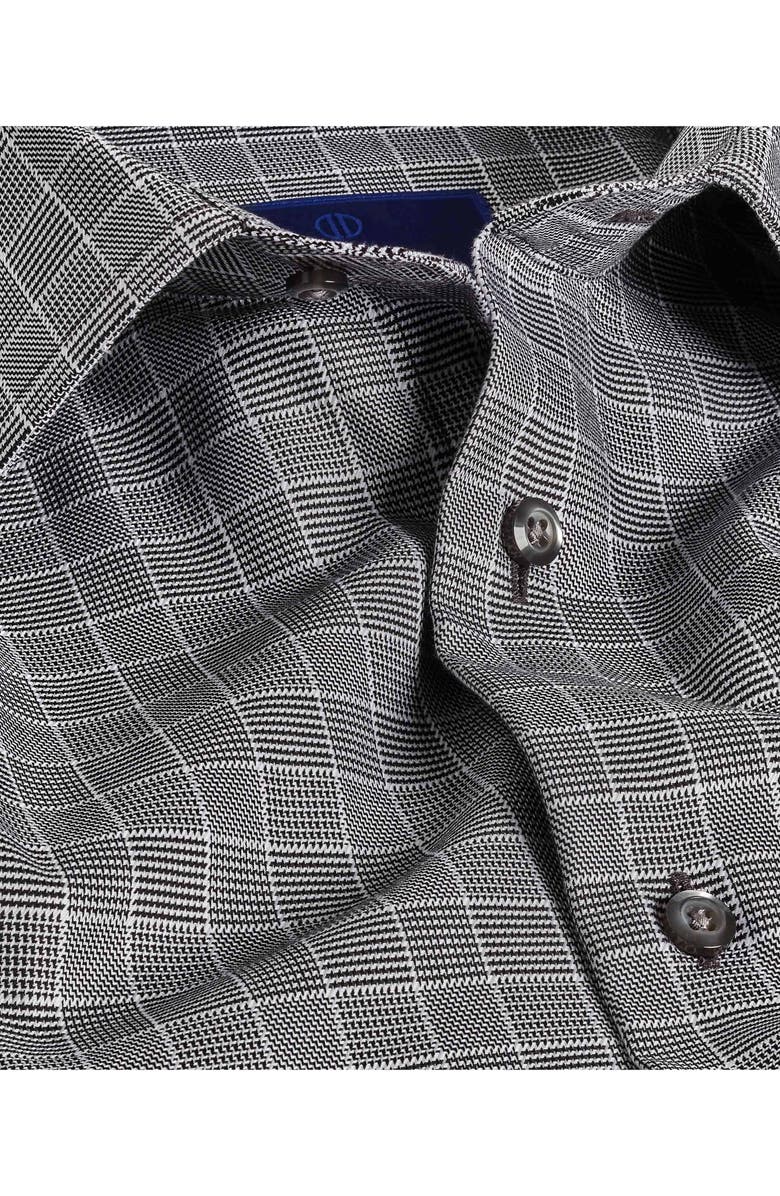 David Donahue Trim Fit Check Dress Shirt, Alternate, color, 