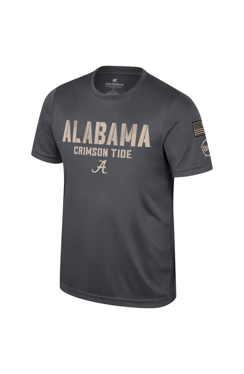 COLOSSEUM Men's Colosseum Charcoal Alabama Crimson Tide OHT Military Appreciation  T-Shirt, Alternate, color, 