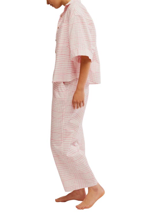 Shop Free People Sleeper Check Pajamas In Strawberry Shortcake