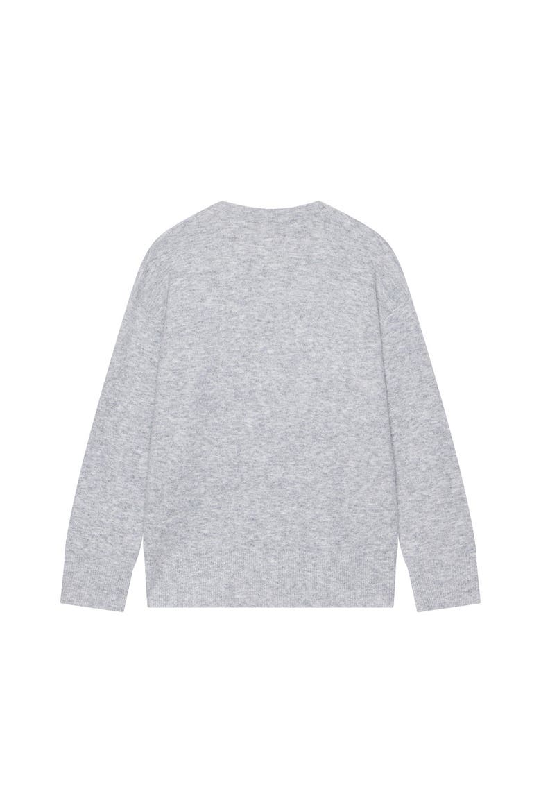 V-Neck Knit Cardigan, Alternate, color, Grey