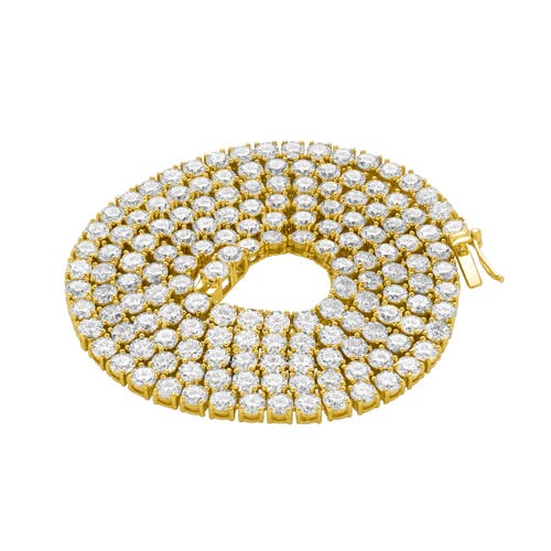 Luvmyjewelry Dimi 10k Gold Lab Grown Diamond Tennis Chain In 10k Yellow Gold