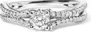 Haus of Brilliance 14K White Gold 5/8 Cttw Diamond Split Shank Engagement Ring