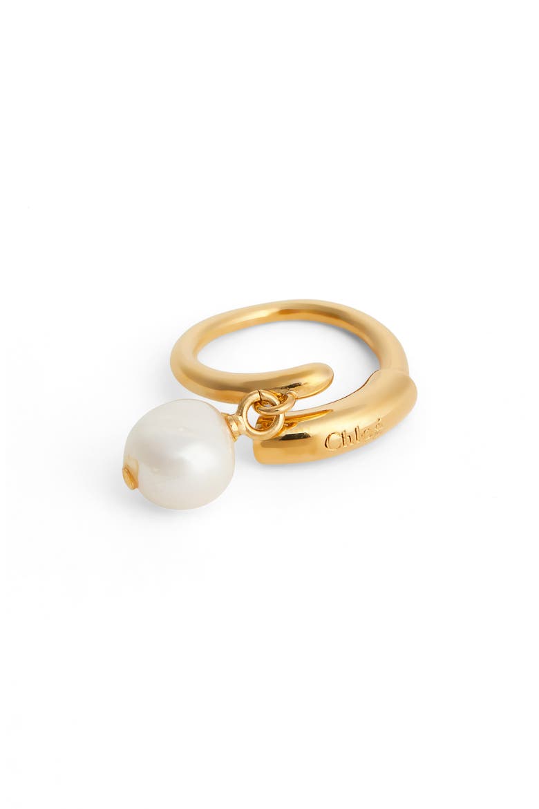 Darcey Pearl Charm Ring, Main, color, PEARL