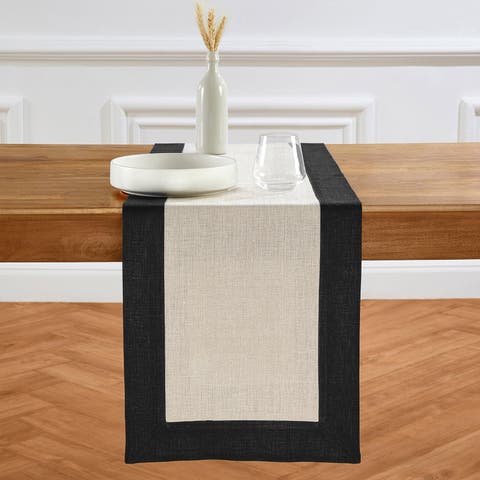 Linen Table Runner for Dining Table, Holiday and Everyday Table Decor - Contempo