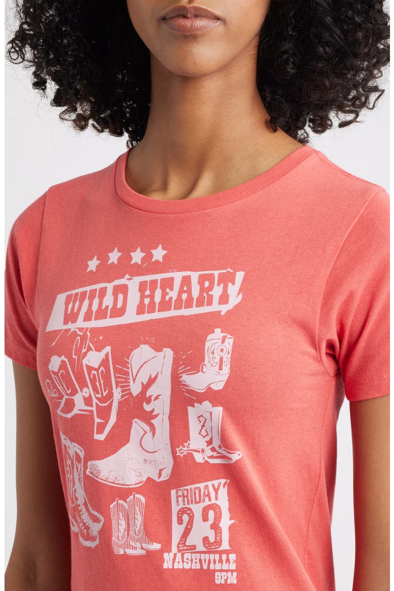 Wild Heart Cotton Graphic T-Shirt, Alternate, color, CRANBERRY