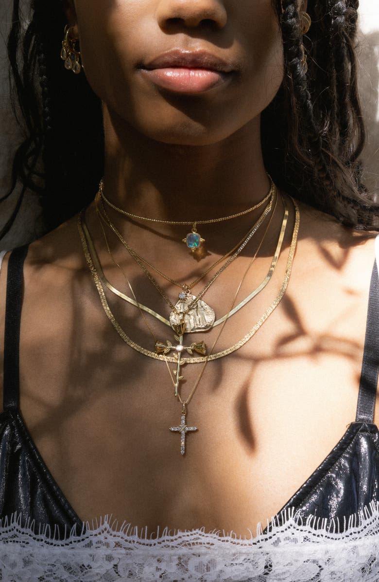 Child of Wild Fire Sky Pendant Collar Necklace, Alternate, color, 