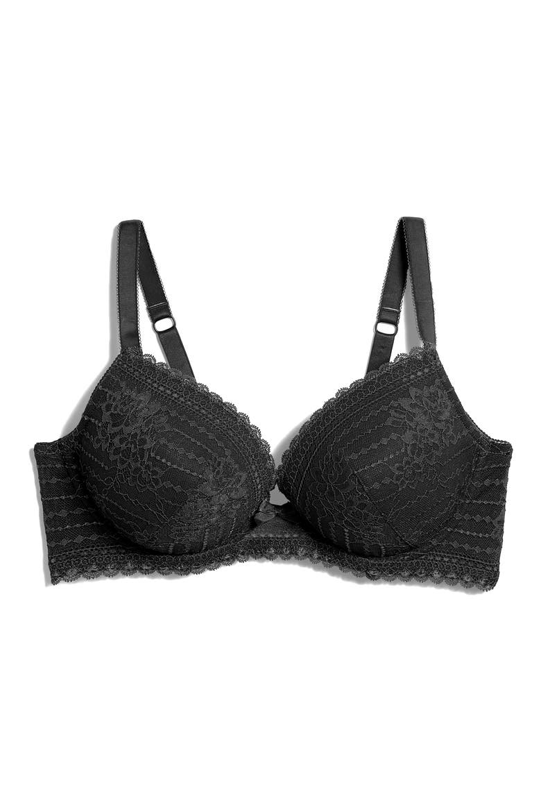 Panama Underwire Contour Bra, Alternate, color, BLACK