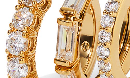NADRI NADRI DELPHINE TRIPLE LINK HOOP EARRINGS