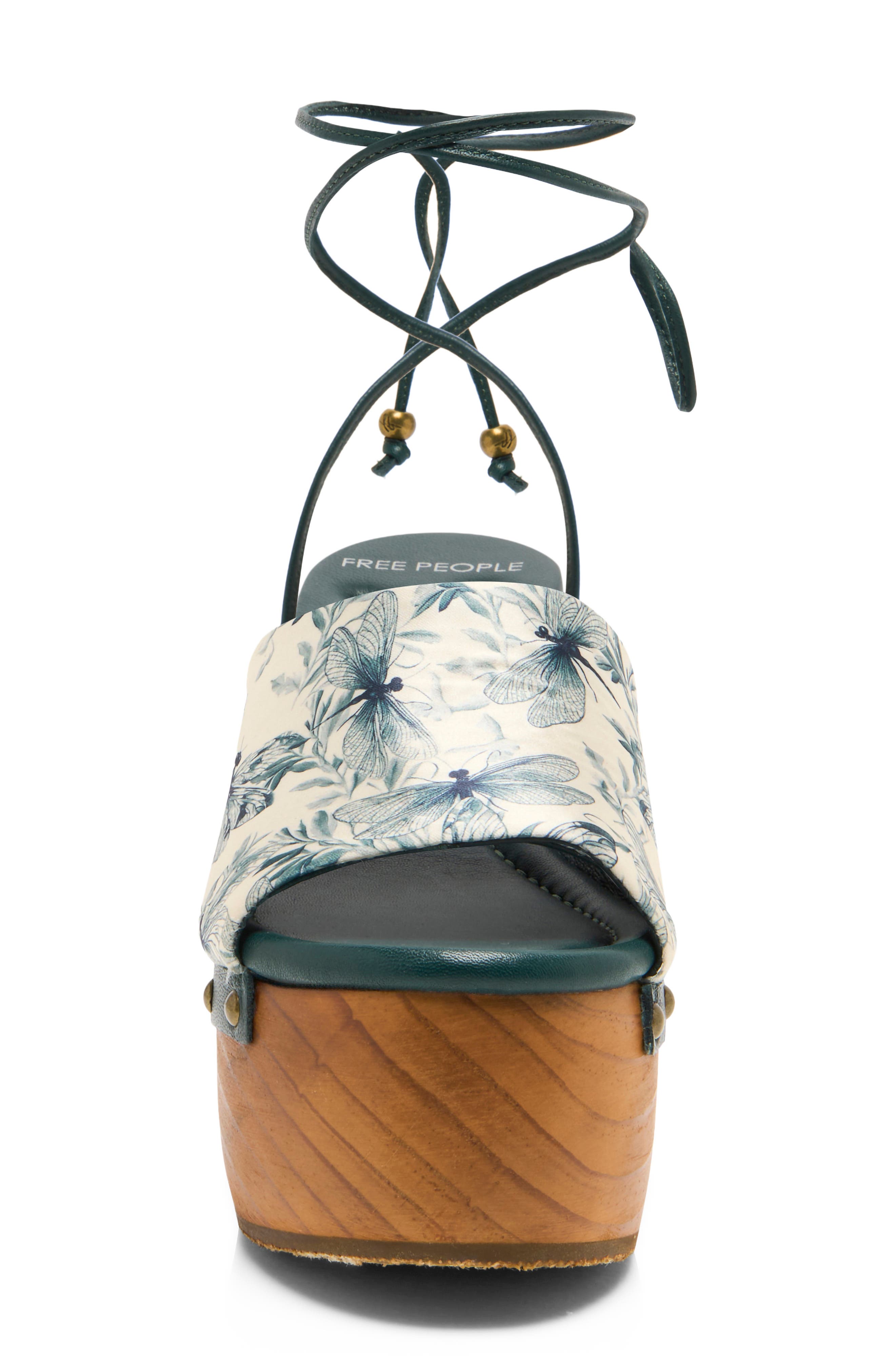 Front Row Wraparound Ankle Strap Platform Sandal, Alternate, color, DRAGONFLY BANDANA