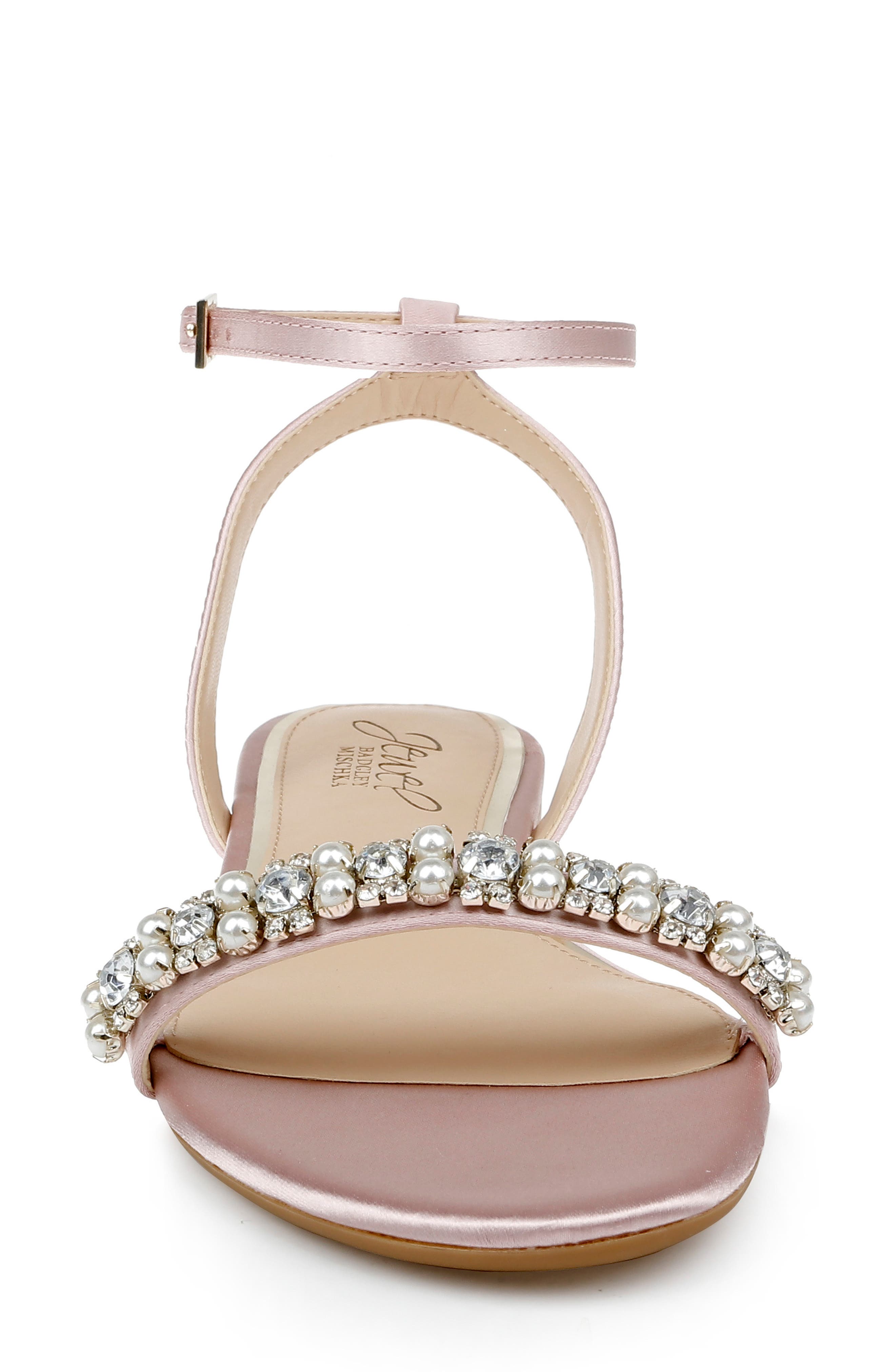 Jewel Badgley Mischka Daria Ankle Strap Sandal, Alternate, color, Pale Pink