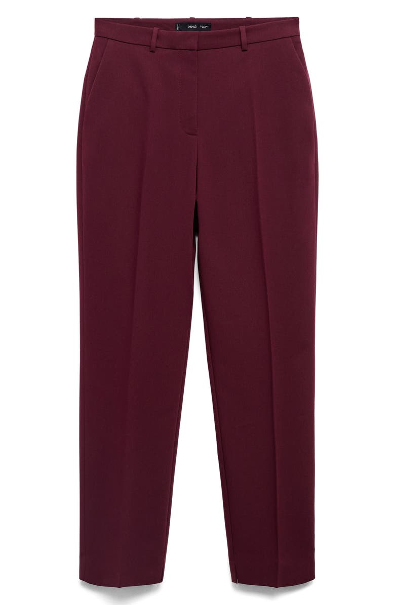 MANGO Straight Suit Pants, Alternate, color, Wine