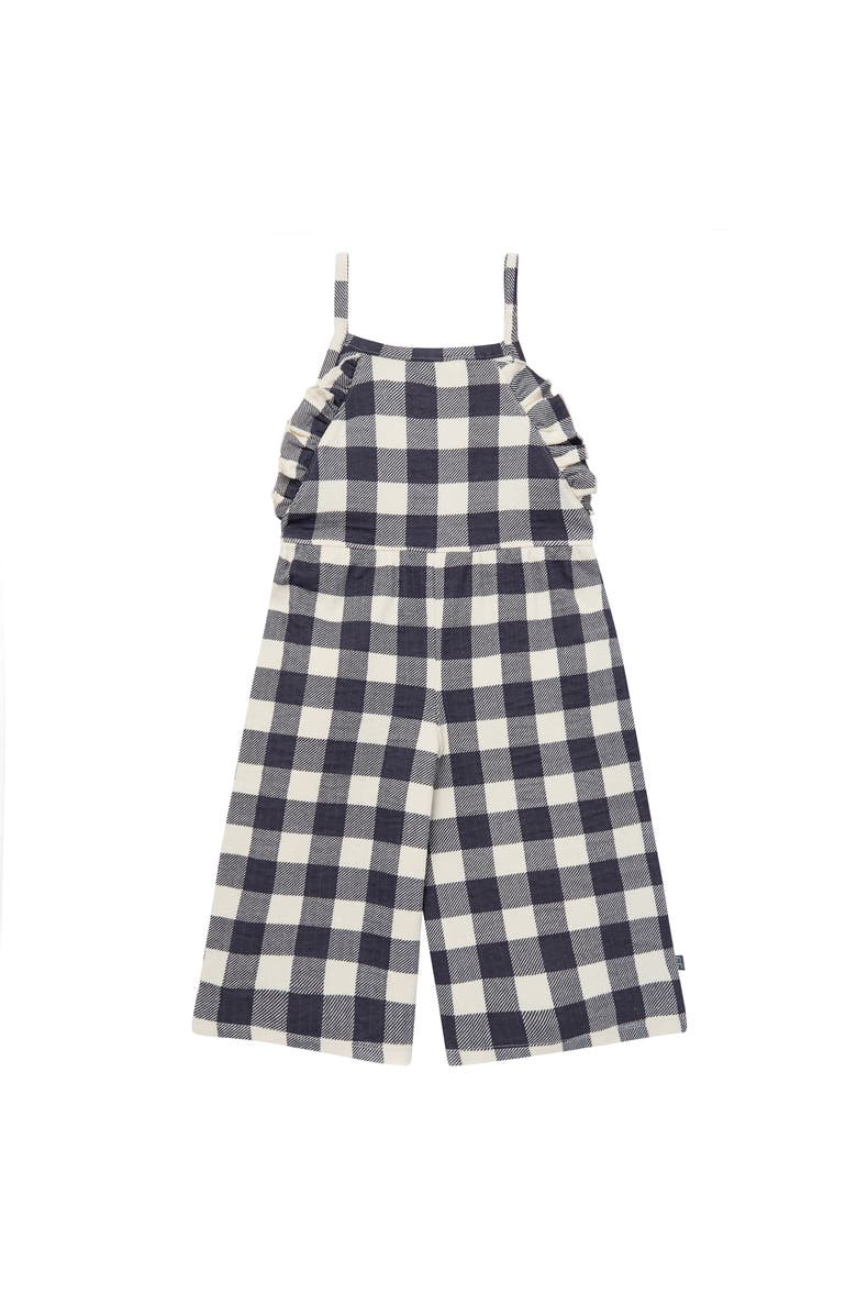 Modern Moments<sup>™</sup> by Gerber Girls' Ruffle Wide Leg Romper, Main, color, Dark Grey Gingham