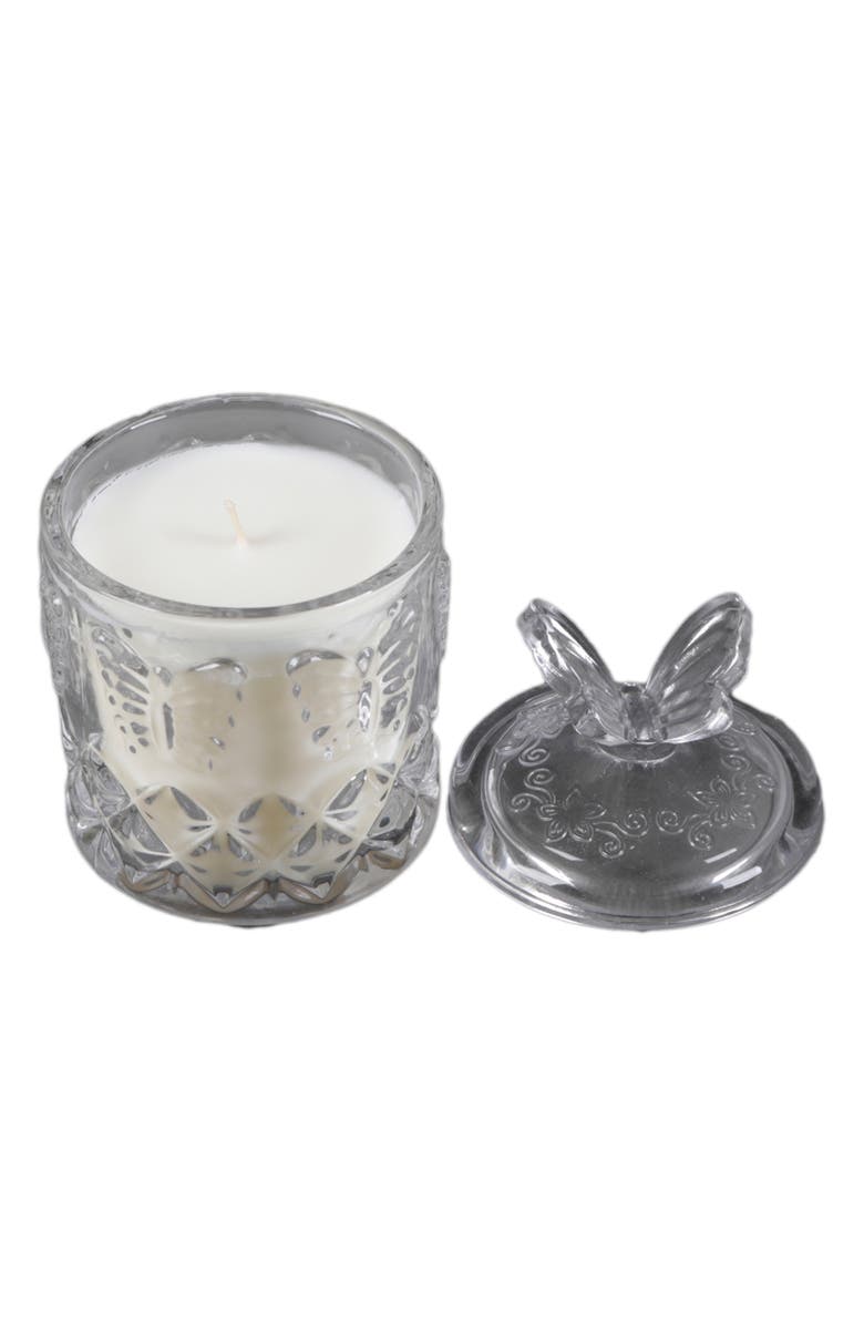 FLORA BUNDA Butterfly Clear Glass Candle, Alternate, color, Clear