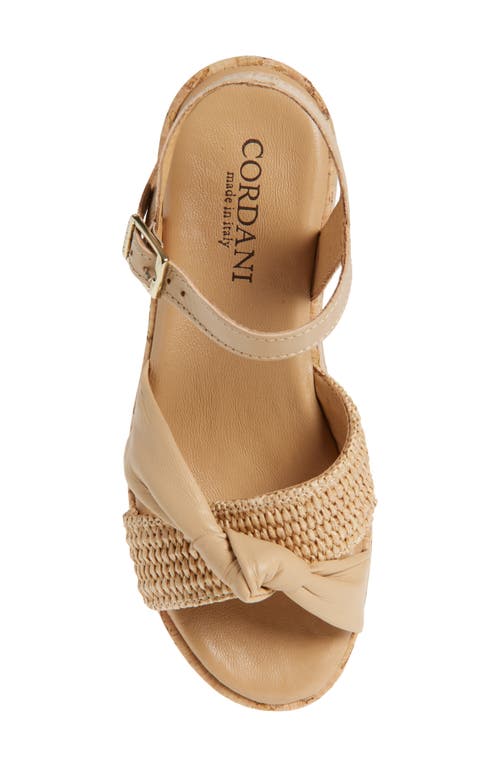 Cordani Kaylin Ankle Strap Platform Sandal In Nappa Naturale