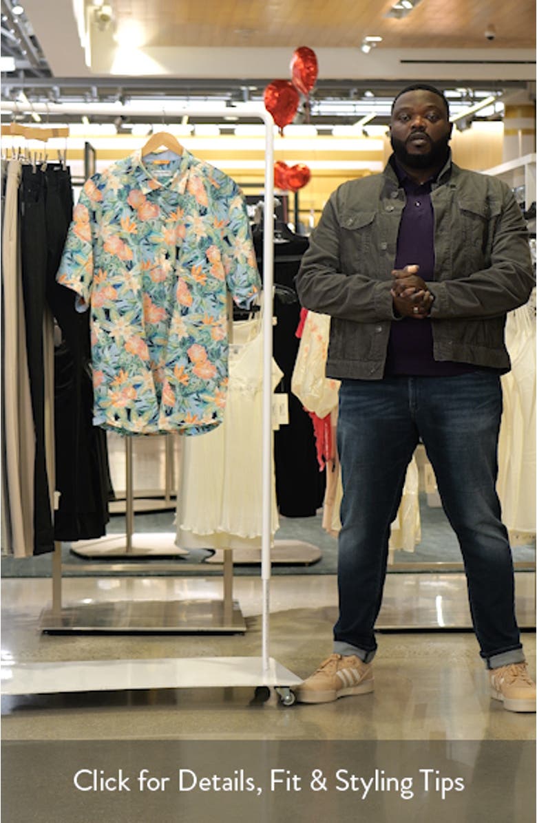 Nova Wave Jungle Party Short Sleeve Seersucker Button-Up Shirt, sales video thumbnail