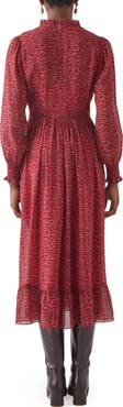 LK Bennett Suzette Floral Print Long Sleeve Maxi Dress