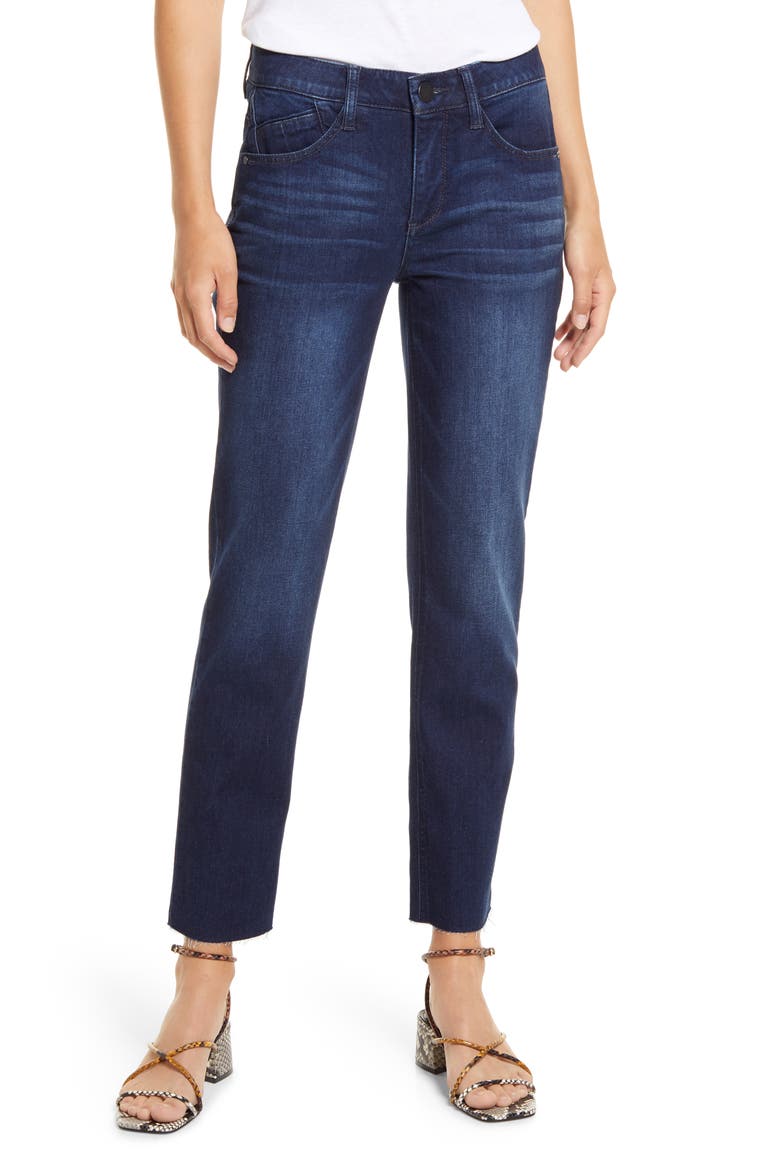 Ab-Solution Slim Fit Raw Hem Straight Leg Jeans (Nordstrom Exclusive), Main, color, IN INDIGO