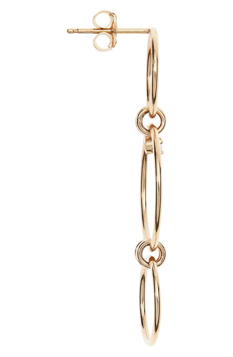 Zoë Chicco Triple Circle Drop Earrings, Alternate, color, Yellow Gold/ Diamond